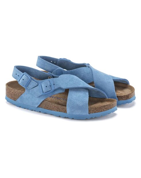 Sandales en Cuir Tulum bleues